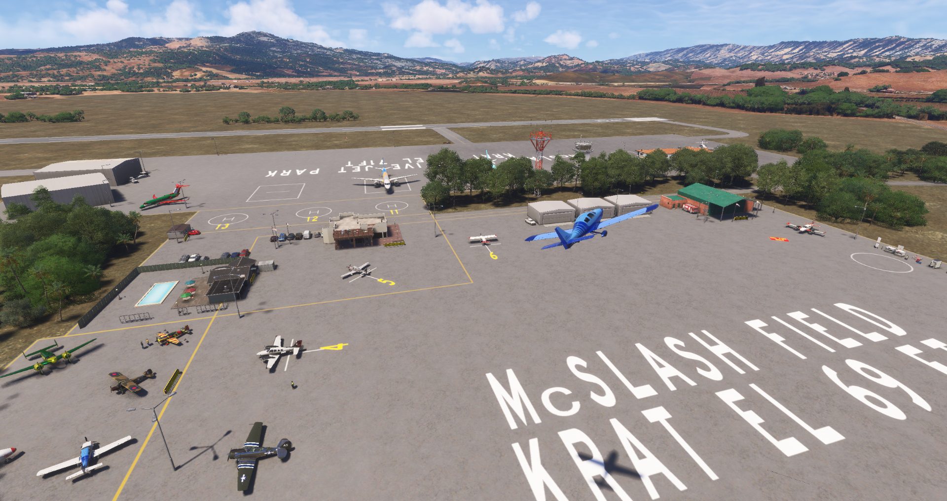 McSlash Field (KRAT) in Microsoft Flight Simulator 2024, near Solano County, United States