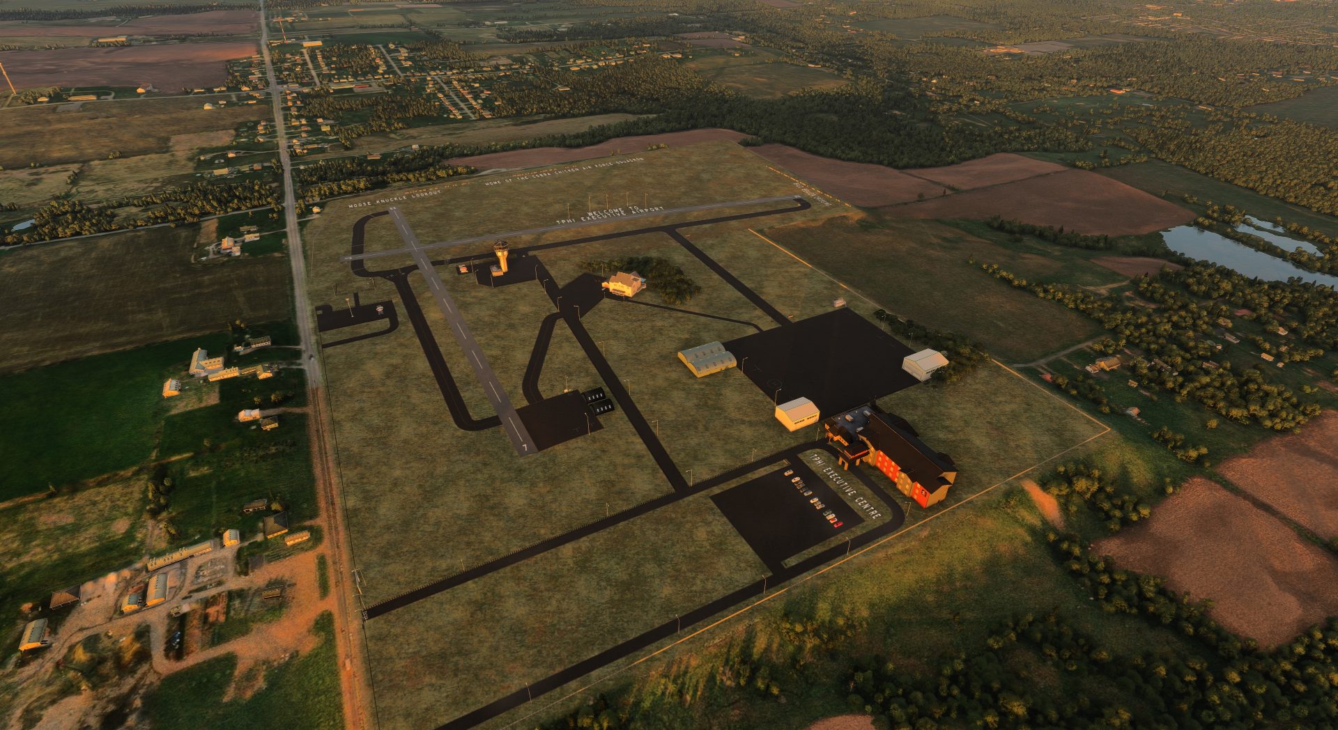 TPHI Executive Airport (TPHI) in Microsoft Flight Simulator 2024, near Clarington, Canada