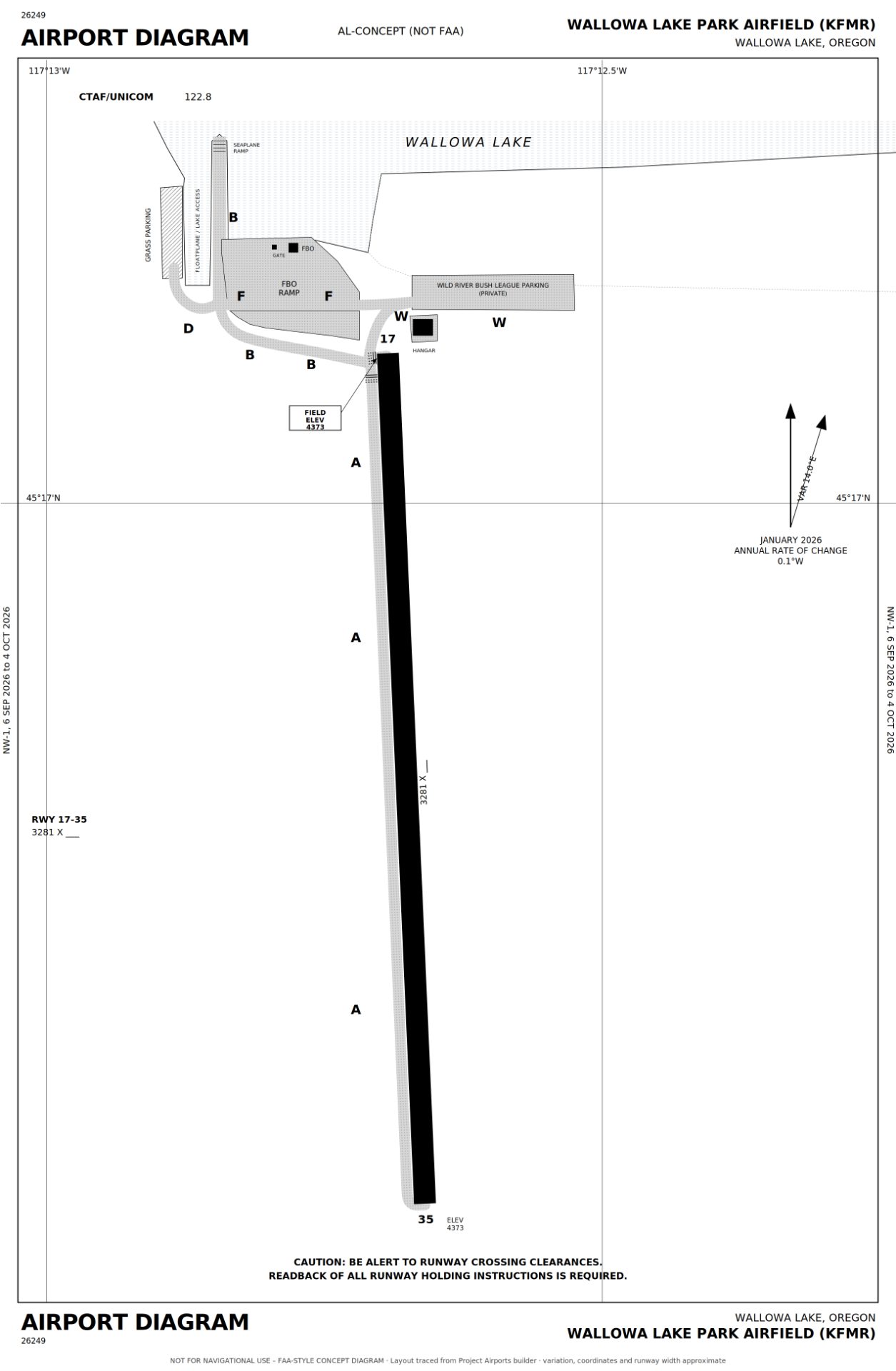 Wallowa Lake Park Airfield (KFMR) in Microsoft Flight Simulator 2024