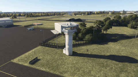 Four ATC towers, furnished interiors, and a pan across the working monitors in MSFS 2024.